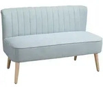 Homcom Sofa, Salbeigr&uuml;n, Holz, Echtholz, 2-Sitzer, F&uuml;llung: Schaumstoff,