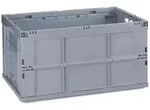 Relaxdays Klappbox, Grau, Kunststoff, 58.5x31.5x40 cm, Freizeit, Heimwerken,