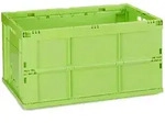Relaxdays Klappbox, Gr&uuml;n, Kunststoff, 58.5x31.5x40 cm, Freizeit, Heimwerken,