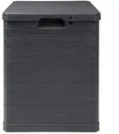 Kissenbox, Anthrazit, Kunststoff, 44x50x43 cm, Tragegriff, Deckel aufklappbar,