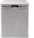 Kissenbox, Hellgrau, Kunststoff, 44x50x43 cm, Tragegriff, Deckel aufklappbar,