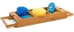 Relaxdays Badewannenablage, Hellbraun, Holz, 67x7x21.5 cm, Badezimmer, Baden &