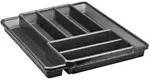 Rotho Besteckeinsatz, Dunkelgrau, Kunststoff, 7 F&auml;cher, 34.1x5.1x39.7 cm, Reach, DIN