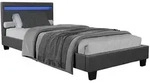 Juskys Polsterbett, Dunkelgrau, Holz, 90x200 cm, Schlafzimmer, Betten,...