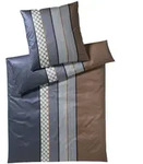 Joop! Bettw&auml;sche Cornflower Stripes, Dunkelblau, Braun, Blau, Textil, Streifen,