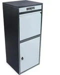 Paketbox, Grau, Schwarz, Metall, 41x103x38 cm, 2 Schl&uuml;ssel, Einwurf&ouml;ffnung mit