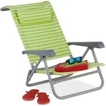 Relaxdays Klappliegestuhl, Mehrfarbig, Metall, Textil, Kunststoff, 59x78x85 cm,