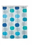 Spirella Duschvorhang Mobile, Blau, Textil, Graphik, 180x200 cm, antibakteriell,
