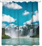 Sanilo Duschvorhang, Blau, Textil, Rechteckig, 180x200 cm, Badtextilien,