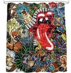 Sanilo Duschvorhang, Rot, Textil, Rechteckig, 180x200 cm, Badtextilien,
