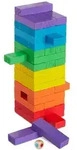 Relaxdays Wackelturm, Mehrfarbig, Holz, 7.5x7.5 cm, Spielzeug, Holzspielzeug