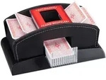 Relaxdays Kartenmischer, Schwarz, Kunststoff, 23.5x13.5 cm, Spielzeug,