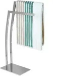 Relaxdays Handtuchhalter, Silber, Metall, 32x80x20 cm, Badaccessoires, Duschzubeh&ouml;r,