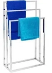 Relaxdays Handtuchst&auml;nder, Silber, Metall, 46x82x21 cm, Badaccessoires,