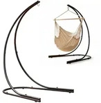 Amanka Xl-H&auml;ngesesselgestell,, Schwarz, Metall, 140x210x160 cm, Gartenm&ouml;bel,