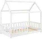 Juskys Kinderbett, Wei&szlig;, Holz, 80x160 cm, Kinder- & Jugendzimmer, Kinderm&ouml;bel,