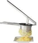 Relaxdays Kartoffelpresse, Silber, Metall, 25.5x9.5 cm, Kochen, K&uuml;chenhelfer,