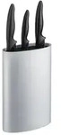 Relaxdays Messerblock, Silber, Kunststoff, 16.5x22x6.5 cm, Kochen, K&uuml;chenmesser,