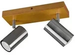 Trio Leuchten Strahler Marley, Nickel, Holz, Metall, Eiche, 26x16x9 cm, Lampen &