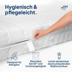 AM Qualit&auml;tsmatratzen Matratzenbezug, Wei&szlig;, Textil, Uni, Rechteckig, 80x200...