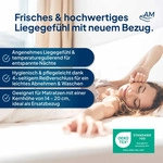 AM Qualit&auml;tsmatratzen Matratzenbezug, Wei&szlig;, Textil, Uni, Rechteckig, 80x200 cm,