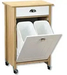 Kesper Servierwagen, Wei&szlig;, Sonoma Eiche, Holzwerkstoff, 1 Schublade(n) Schubladen,