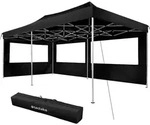 tectake Pavillon, Schwarz, Kunststoff, Rechteckig, 300x280x600 cm, Sonnen- &