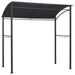 vidaXL Bbq-Pavillon, Anthrazit, Metall, Rechteckig, 215x220x150 cm, Sonnen- &