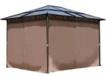 Quick Star Hardtop, Schwarz, Braun, Metall, 360x263x300 cm, Sonnen- & Sichtschutz,