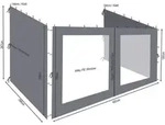 Quick Star 3, Anthrazit, Textil, 400x300 cm, Sonnen- & Sichtschutz, Pavillons &