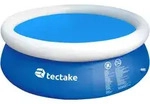 tectake Pool-Solarfolie, Blau, Kunststoff, Rund, 381x381 cm, Freizeit, Pools und
