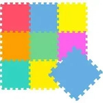 Littletom Spielmatte, Mehrfarbig, Kunststoff, Quadratisch, 30x30 cm, waschbar,