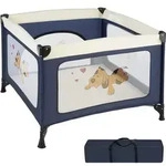 tectake Laufstall, Blau, Textil, 105x75x105 cm, CE, Babym&ouml;bel, Laufstall Baby