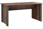 Mid.you Schreibtisch, Braun, Dunkelgrau, Metall, Kunststoff, Holzwerkstoff,