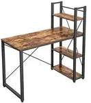Boxxx Schreibtisch, Braun, Schwarz, Metall, Holzwerkstoff, Vintage, rechteckig,