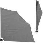 casa.pro Wandklappschirm, Grau, Textil, 160x160 cm, Sonnen- & Sichtschutz,