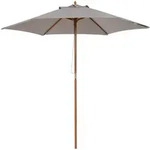 Outsunny Sonnenschirm,, Grau, Holz, 250x250 cm, Sonnen- & Sichtschutz, Sonnenschirme