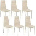 tectake Esszimmerstuhl, Beige, Textil, 48x98.5x45 cm, Esszimmer, St&uuml;hle,