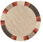 Novel Webteppich Palazzo Lobo, Beige, Dunkelbraun, Textil, rund, in...