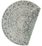 Hanse Home Flachwebeteppich Nora, Creme, Dunkelgr&uuml;n, Kunststoff, Mandala, rund,