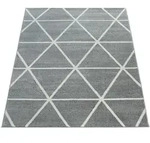 Paco Home Kurzflorteppich, Grau, Textil, Rechteckig, 60x100 cm,...