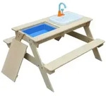 Coemo Kindersitzgarnitur, Natur, Holz, CE, Gartenm&ouml;bel, Kinder-Gartenm&ouml;bel