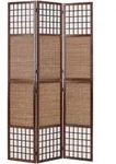 Homestyle4u Paravent, Braun, Holz, 120x200x2 cm, Wohnzimmer, Raumteiler & Paravents,