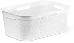 Rotho W&auml;schekorb Brisen, Wei&szlig;, Kunststoff, 41 L, 39.6x23.2x59.6 cm, Reach,...