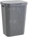 Rotho W&auml;schetonne Country, Anthrazit, Kunststoff, 55 L, 32x57.2x42 cm, Reach, DIN EN
