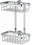 Tesa Duschablage Aluxx Chrome, Chrom, Metall, eckig, 18.4x26x10.7 cm, Badaccessoires,