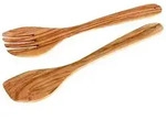 Fackelmann Salatbesteck Eco, Holz, Olivenholz, 30 cm, Kochen, K&uuml;chenhelfer,