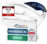 AM Qualit&auml;tsmatratzen Bettdecke, Wei&szlig;, Textil, Uni, F&uuml;llung: Daunen,...