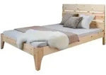 Homestyle4u Bett, Braun, Holz, Kiefer, 140x200 cm, Schlafzimmer, Betten