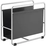 Zack Zeitungsst&auml;nder, Schwarz, Edelstahl, Metall, 44x37.5x19.7 cm, Tragegriffe,
